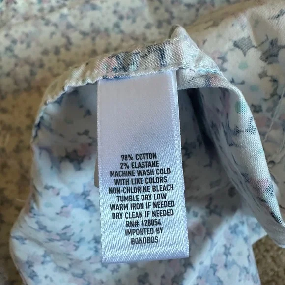 Bonobos White Casual Button Down Shirt with Floral Design - Picture 3 of 6